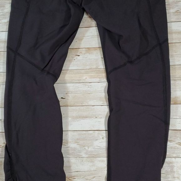 Lululemon Speed Tight IV Brushed Full Length Ruched Leggings Black Shadow Wrap 8 - Picture 11 of 14